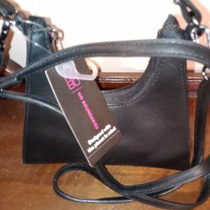 NWT - Mini Black No Boundaries Women's Trapezoid Crossbody Handbag